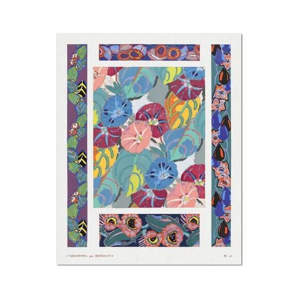 Vintage floral motifs by Édouard Bénédictus Abstract Arts Vale