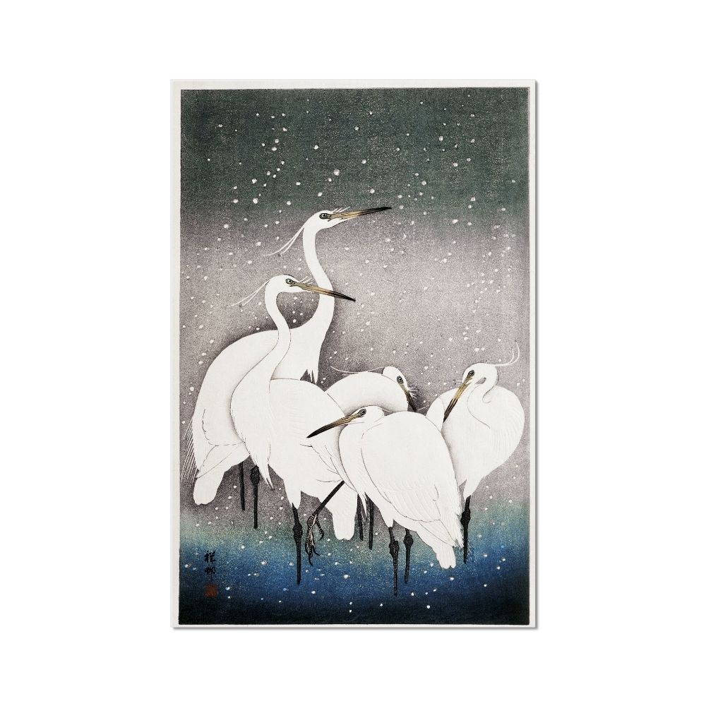 Group of Egrets by Ohara Koson Animals Arts Vale 4