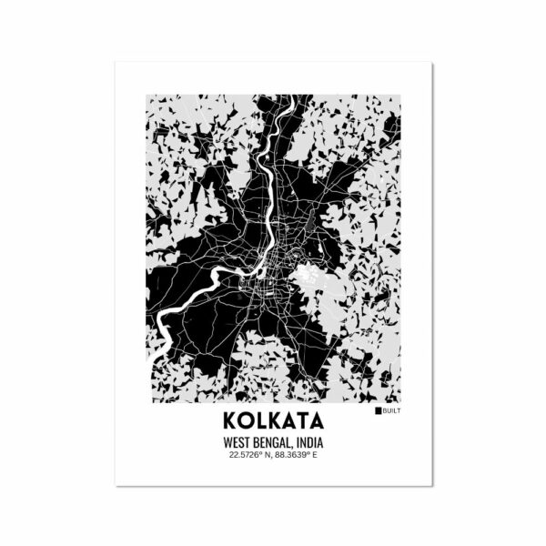 Kolkata City Map – The City of Joy Art Arts Vale