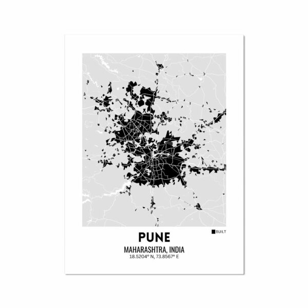 Pune City Map – The Queen of the Deccan Art Arts Vale