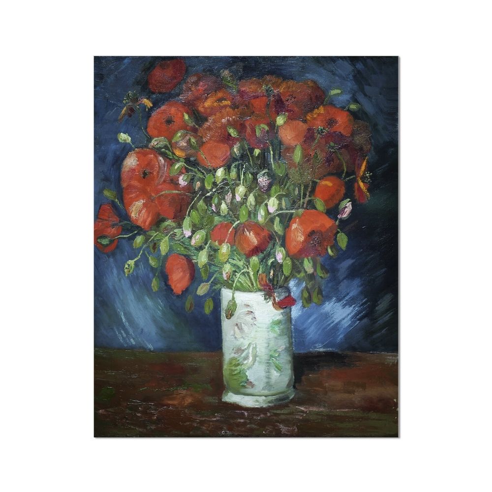 Vincent van Gogh’s Vase with Poppies famous painting Paintings Arts Vale 4