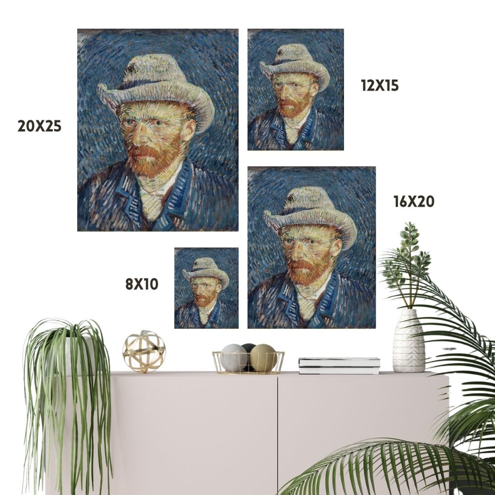 Vincent van Gogh’s Self-Portrait with Grey Felt Hat famous painting Paintings Arts Vale 6