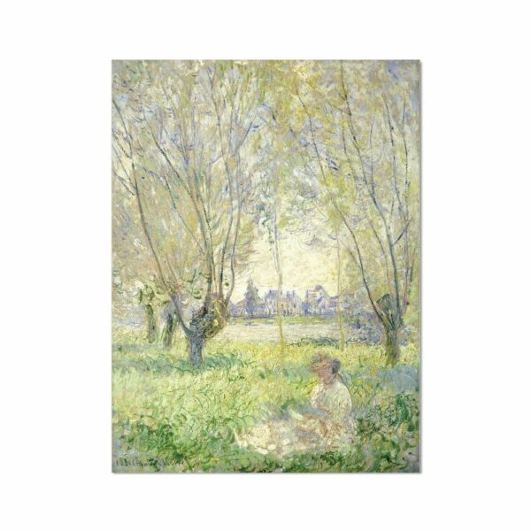 Claude Monet’s Woman Seated under the Willows Paintings Arts Vale