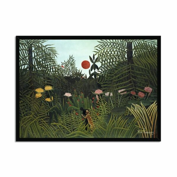 Henri Rousseau’s Virgin Forest with Sunset (1910) Paintings Arts Vale