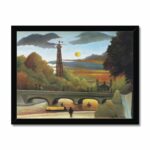 Henri Rousseau’s Seine and Eiffel-tower in the sunset (1910) Paintings Arts Vale 7