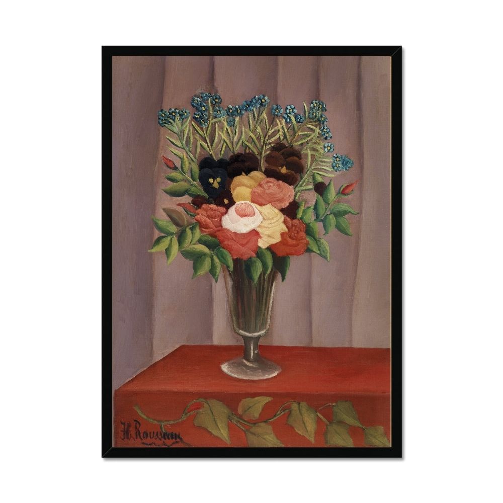 Bouquet of Flowers (Bouquet de fleurs) (ca. 1909 –1910) by Henri Rousseau Paintings Arts Vale 4