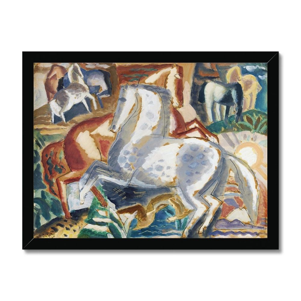 Horses in landscape (1928) painting by Leo Gestel Art Arts Vale 4