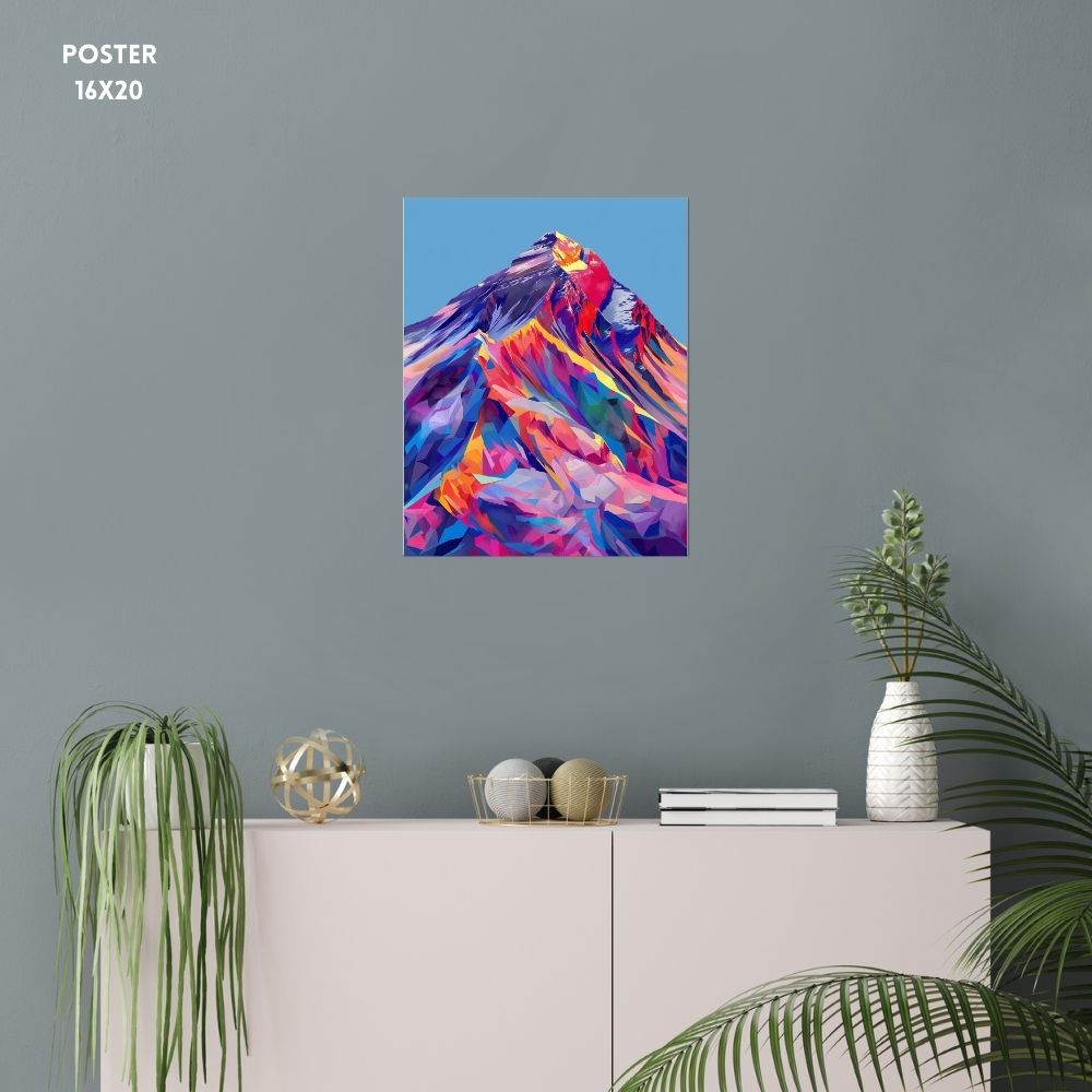 Mount Everest, Prismatic Summit Abstract Arts Vale 5