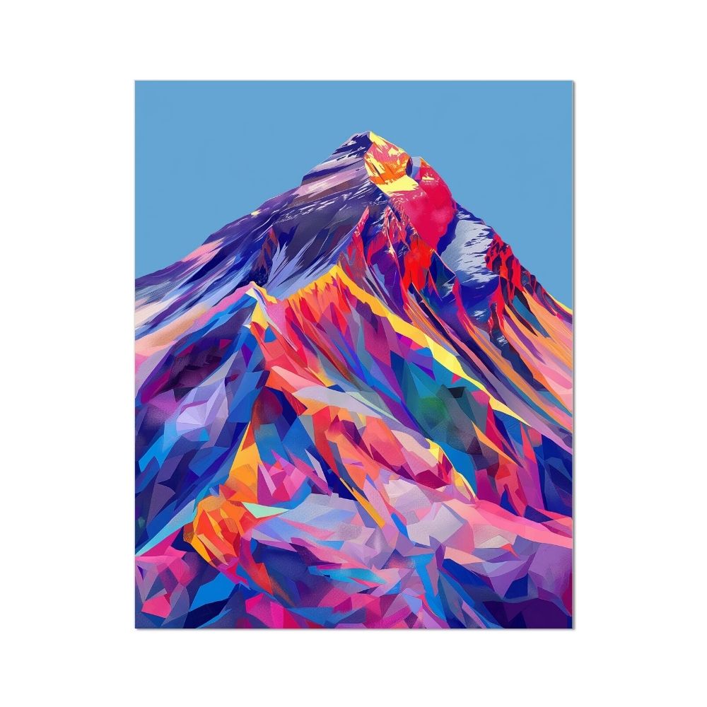 Mount Everest, Prismatic Summit Abstract Arts Vale 4